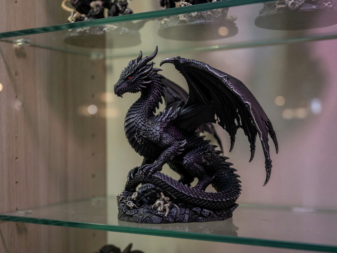 Fantasy dragon and collectible figures